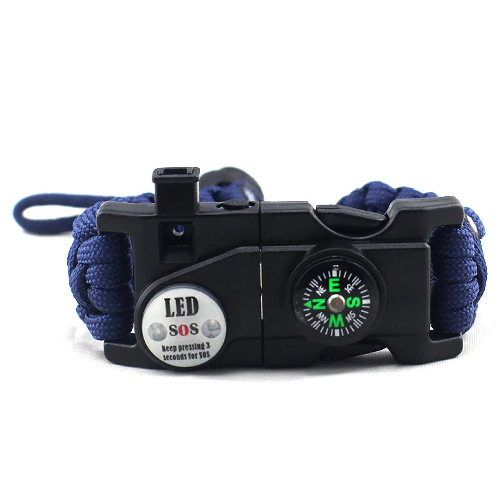 Outdoor Multifunctional Survival Bracelet, Bracelet Kit with campass