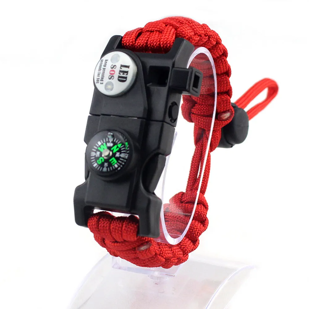 Outdoor Multifunctional Survival Bracelet, Bracelet Kit with campass