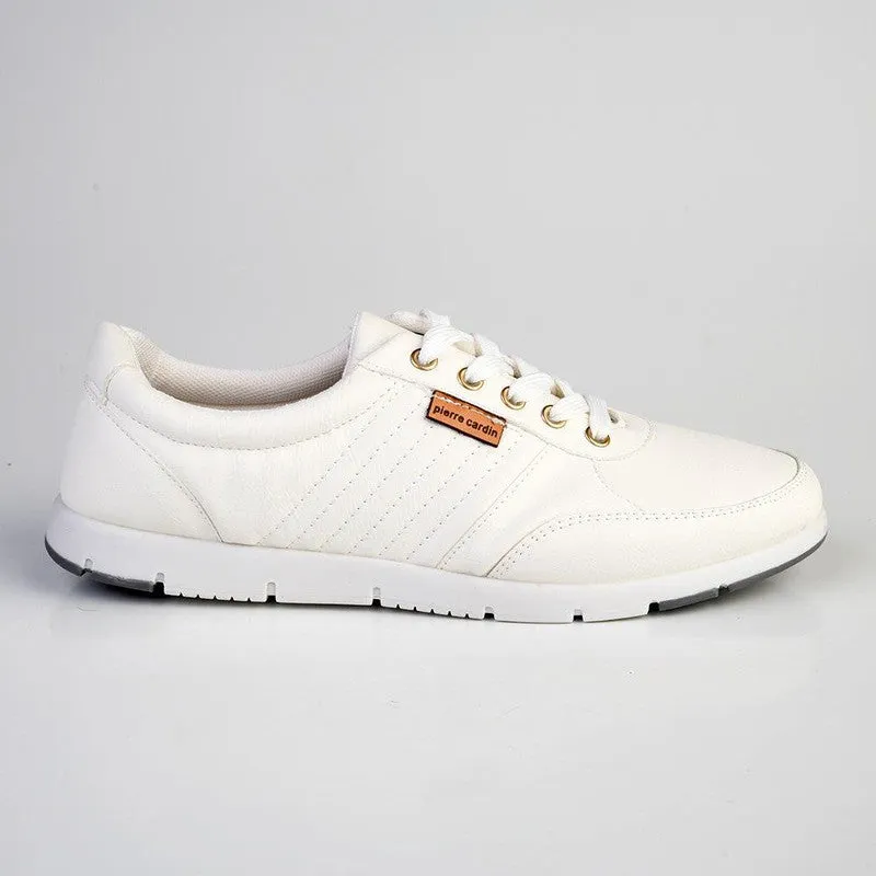 Pierre Cardin Lace Up Formal Sneaker - White
