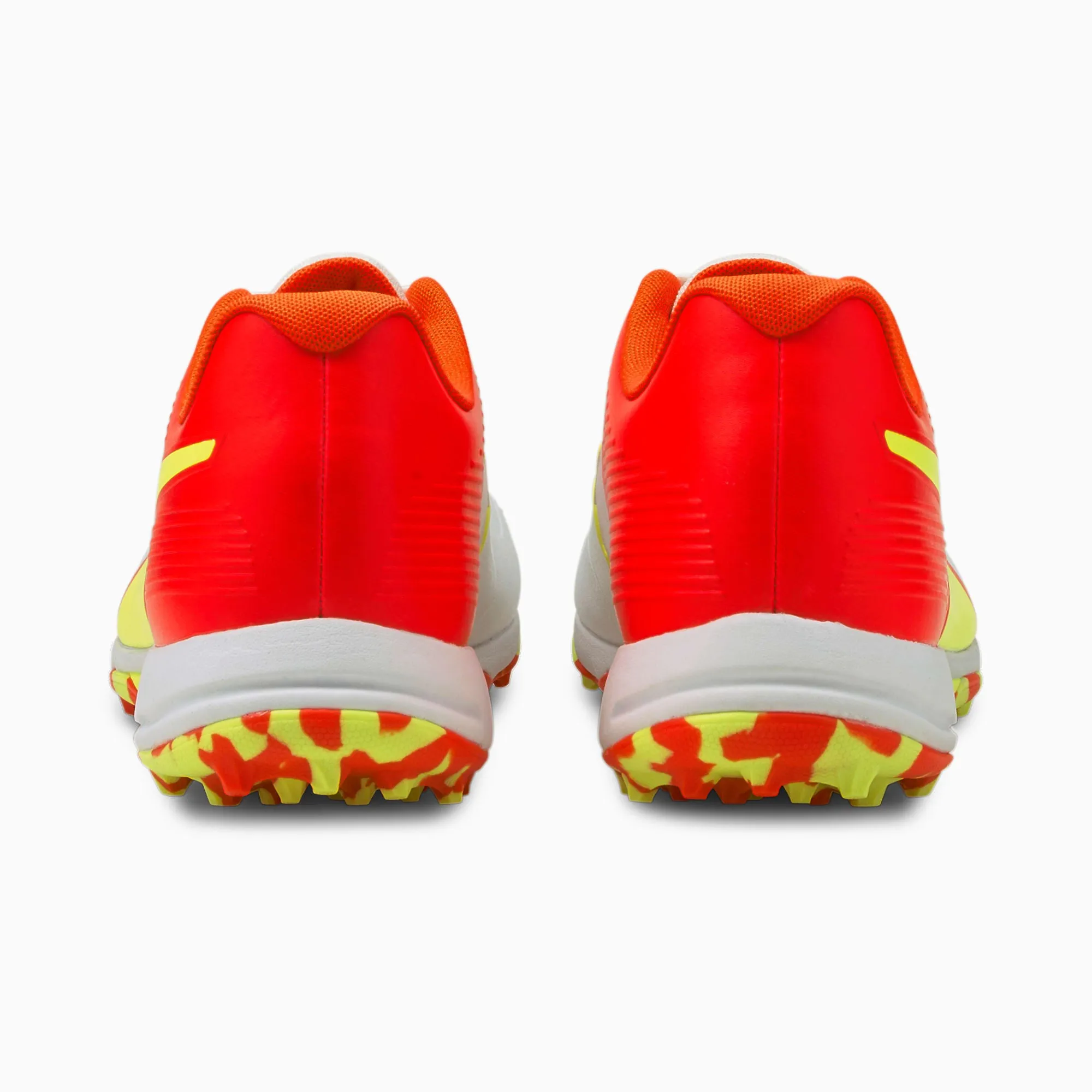 Puma One 8 Cricket Shoe (Red Blast-Yellow Alert-White)