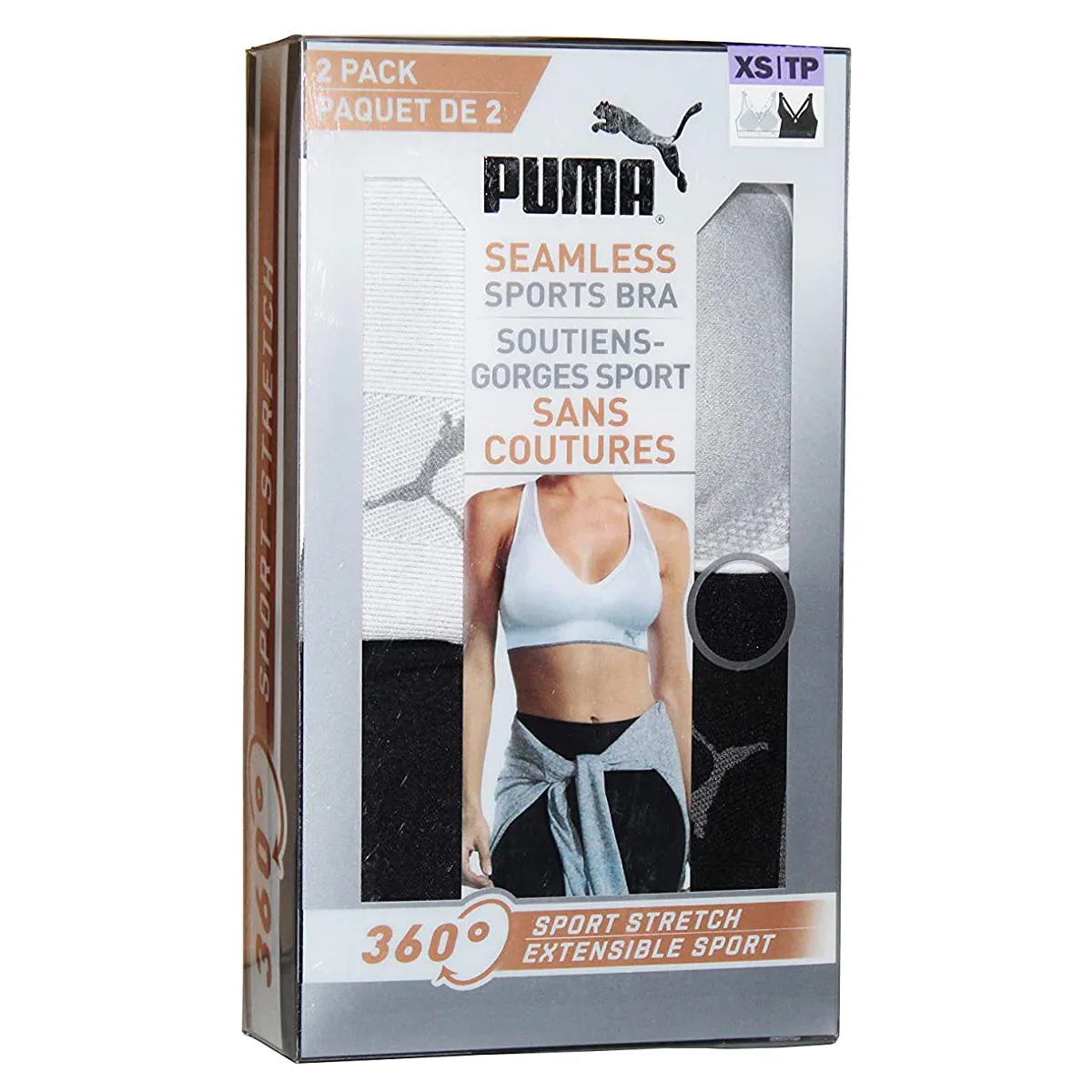 Puma Seamless Sports Bra 360° Sport Stretch (Extra Small).
