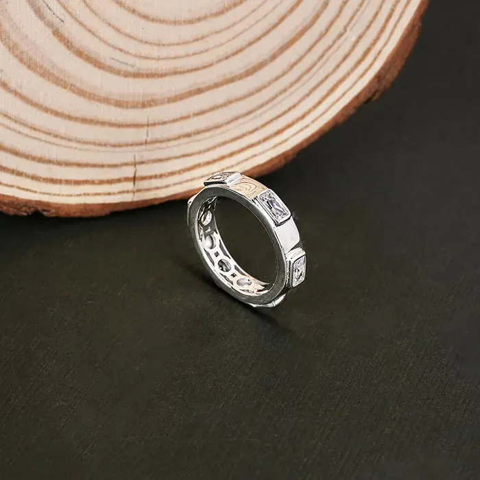 Radiant Quadral CZ Ring