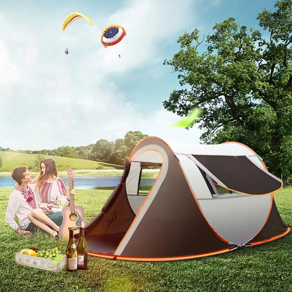 Spacious 3-4, 5-8 person Outdoor Pop up Tent Camping