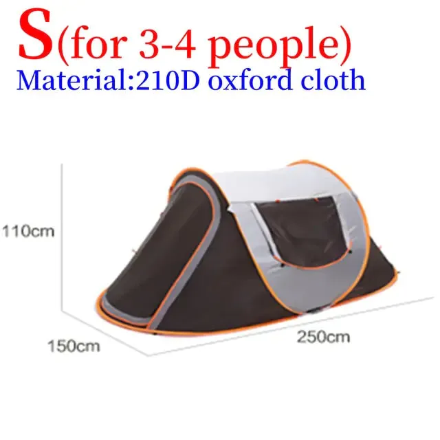 Spacious 3-4, 5-8 person Outdoor Pop up Tent Camping
