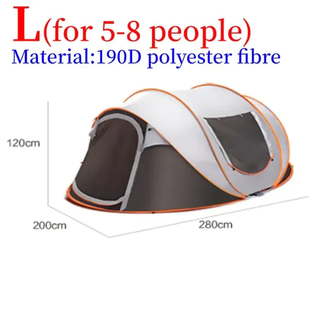 Spacious 3-4, 5-8 person Outdoor Pop up Tent Camping