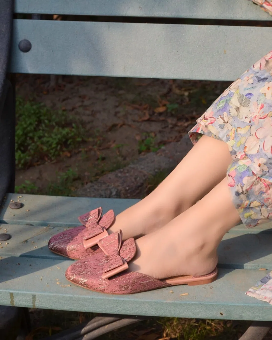 Talia Bow Mules - Pink