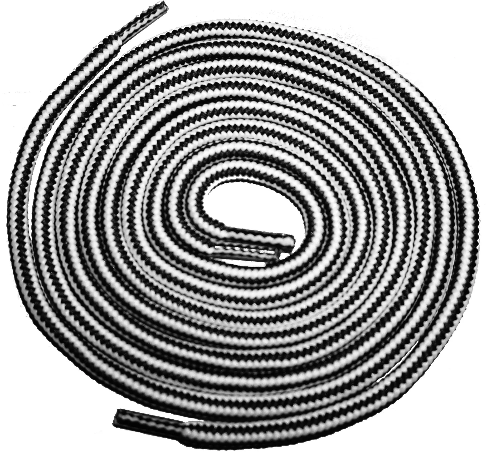 [True White / Midnight Black] 35-36" Round Hiking Shoelaces for Vans