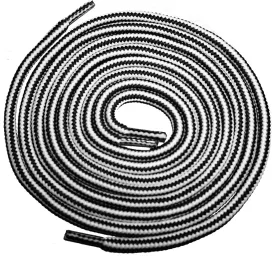 [True White / Midnight Black] 35-36" Round Hiking Shoelaces for Vans
