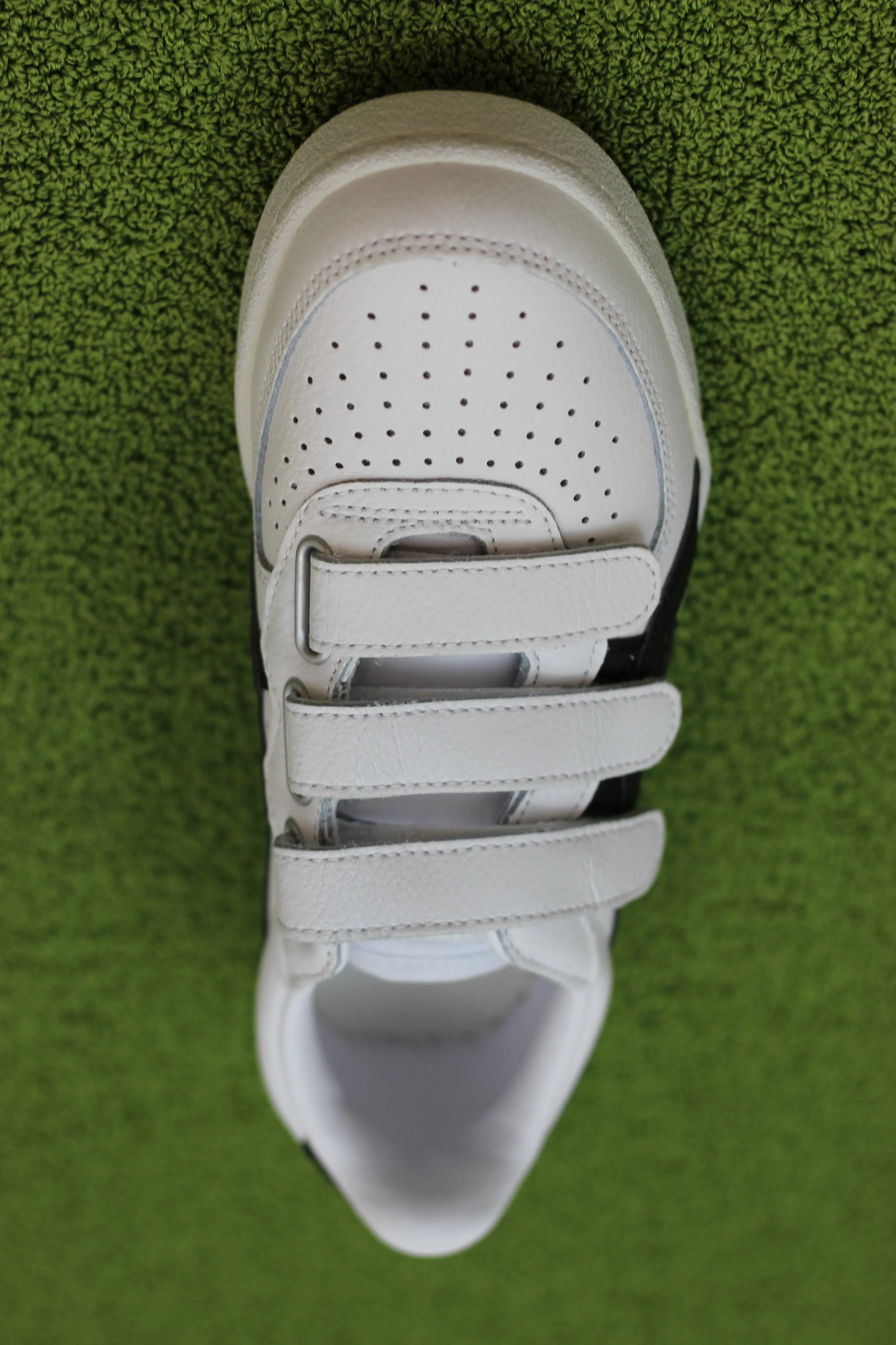 Unisex GSM Velcro Sneaker - White/Black Leather