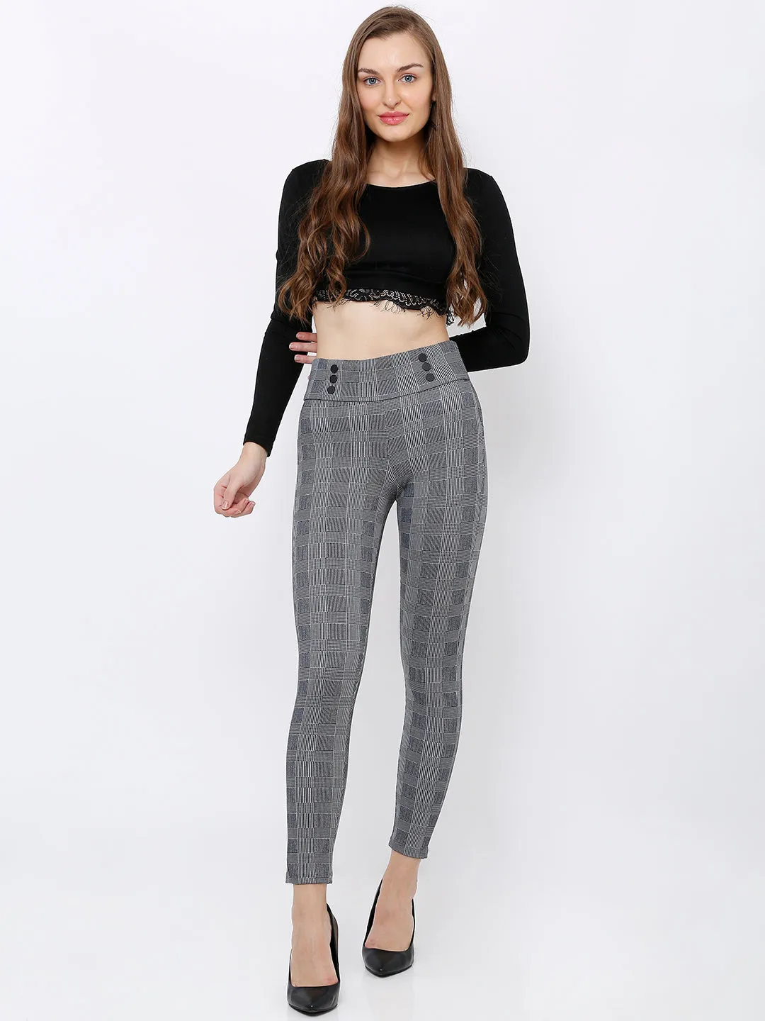 Women High-Rise Skinny Fit Tregging