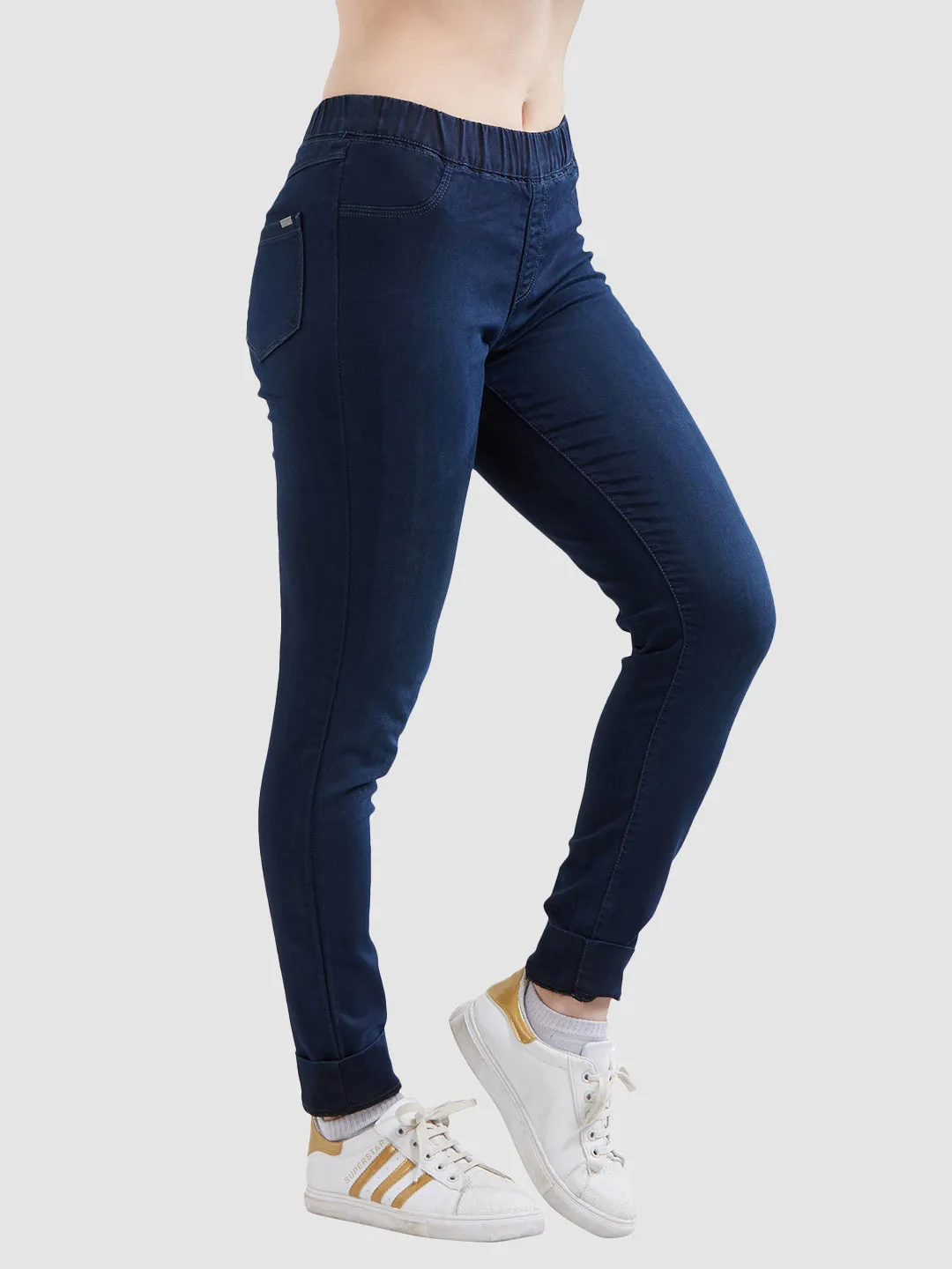 Women Mid-Rise Skinny Fit Denim Legging