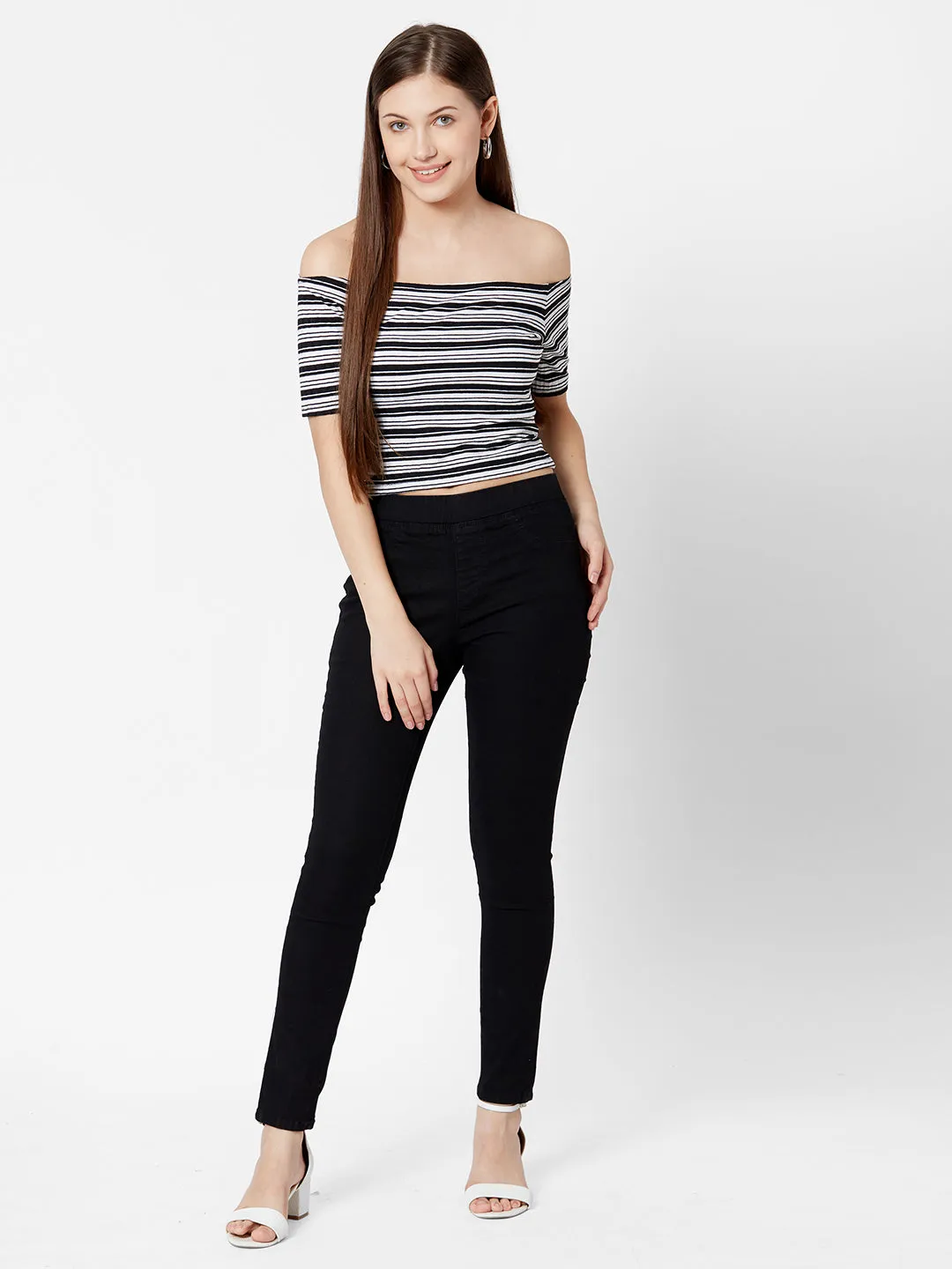 Women Mid-Rise Skinny Fit Denim Legging