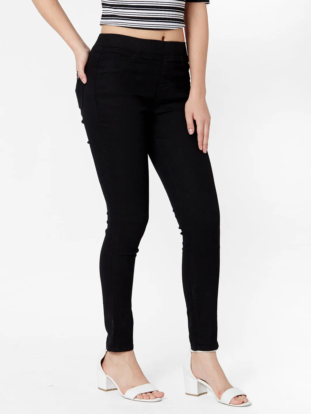 Women Mid-Rise Skinny Fit Denim Legging