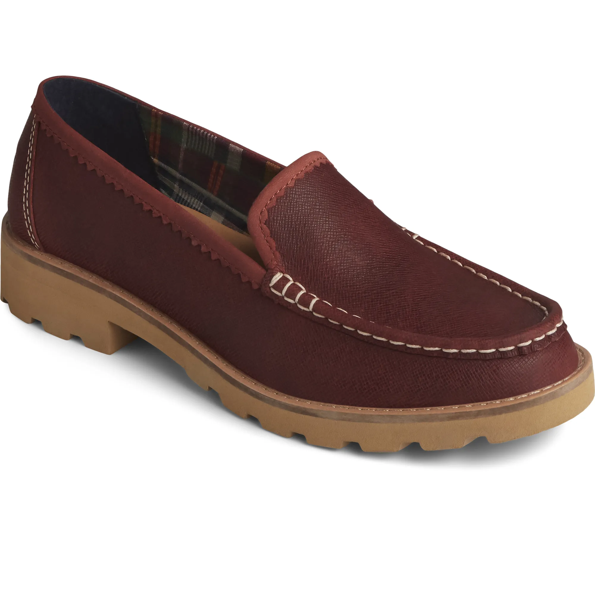 Women's Authentic Original Leather Lug Loafers Cordovan (STS85610)